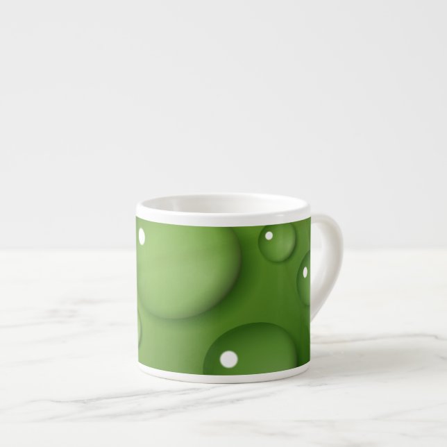 Tasse Expresso Motif Green Raindrop (Devant droit)