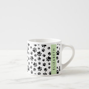 Tasse Expresso Motif mâle, Patrouilles de chien, Noir et Blanc, V