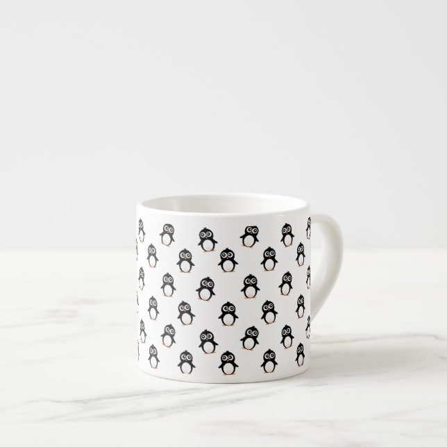 Tasse Expresso Motif mignon de pingouin (Devant droit)