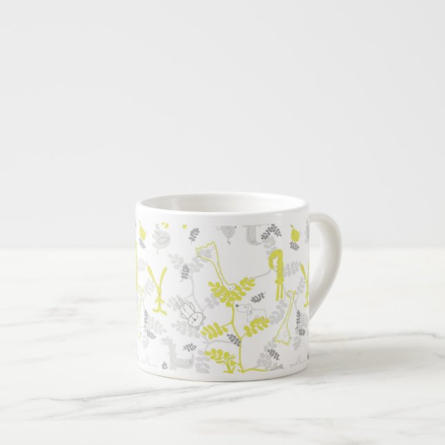 Tasse Expresso motif montrant les animaux 2 de bébé (Devant droit)