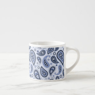 Tasse Expresso Motif Paisley Bleu