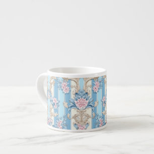 Tasse Expresso Motif pastel baroque