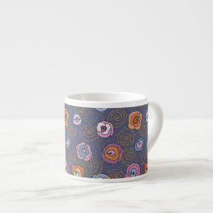 Tasse Expresso Motif rose de champ de résumé