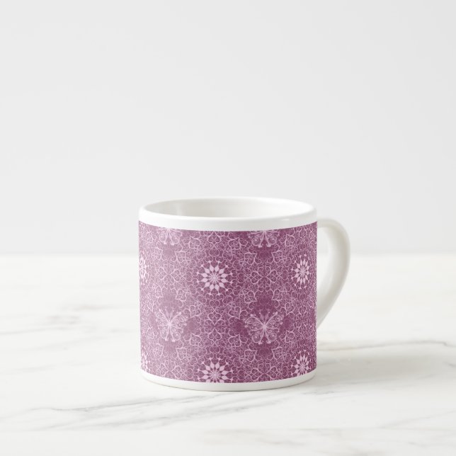 Tasse Expresso Motif rose vintage (Devant droit)