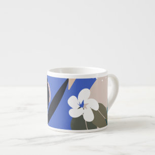 Tasse Expresso Motif tropical abstrait coloré