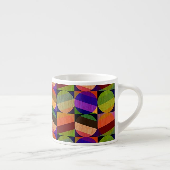 Tasse Expresso Motif Vintage coloré inspiré (Droite)