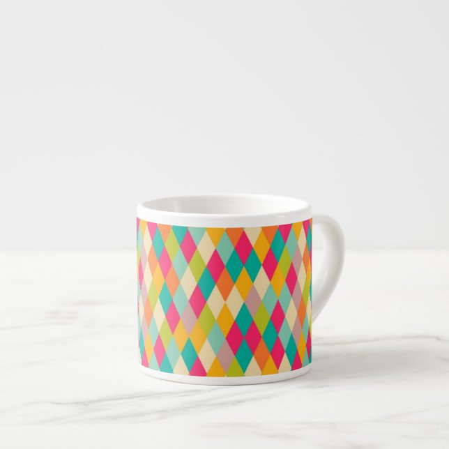 Tasse Expresso Motif vintage de harlequin (Devant droit)