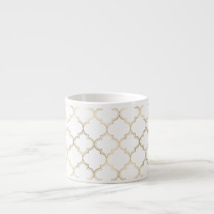 Tasse Expresso Motifs de motif géométrique islamique doré de luxe