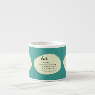 Tasse Expresso Mug à espresso de style dictionnaire d'art personn