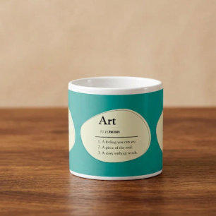 Tasse Expresso Mug à espresso de style dictionnaire d'art personn