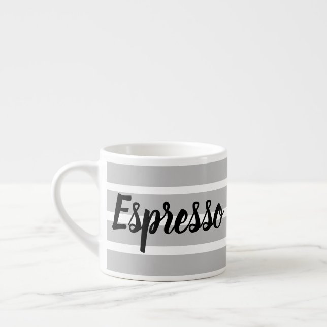 Tasse Expresso Mug d'Espresso - Gray Hoops (Gauche)