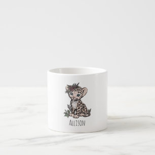 Tasse Expresso Mug Enfant Fille Léopard Mignon