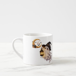 Tasse Expresso Mug fantôme mignon d'Halloween – Sorcière de citro