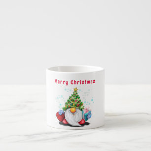 Tasse Expresso Mug Gnome de Noël avec Casquette d'arbre de Noël