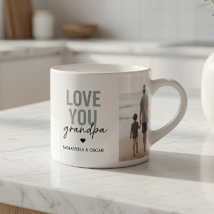 Tasse Expresso Mug Photo Personnalisé Love You Grandpa Personnali