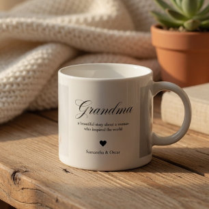 Tasse Expresso Mug Photo Personnalisé Mamie Grand-mère Personnali