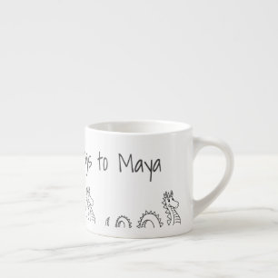Tasse Expresso Mug pour enfant personnalisé - Monstre du Loch Nes