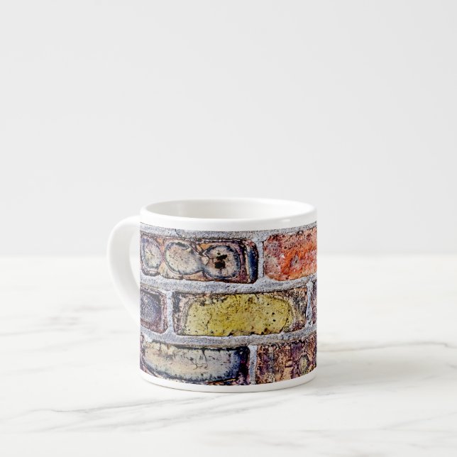 Tasse Expresso Mur en briques (Devant gauche)