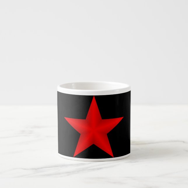 Tasse Expresso Musique Espresso Star Rouge (Devant)