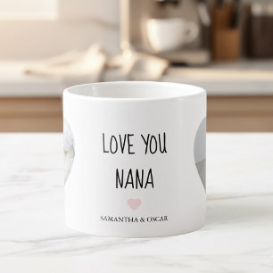Tasse Expresso Nana personnalisée avec photos Je t'aime Nana