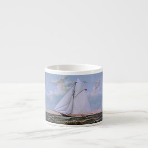 Tasse Expresso Navire de voile antique sloop yacht voilier océan