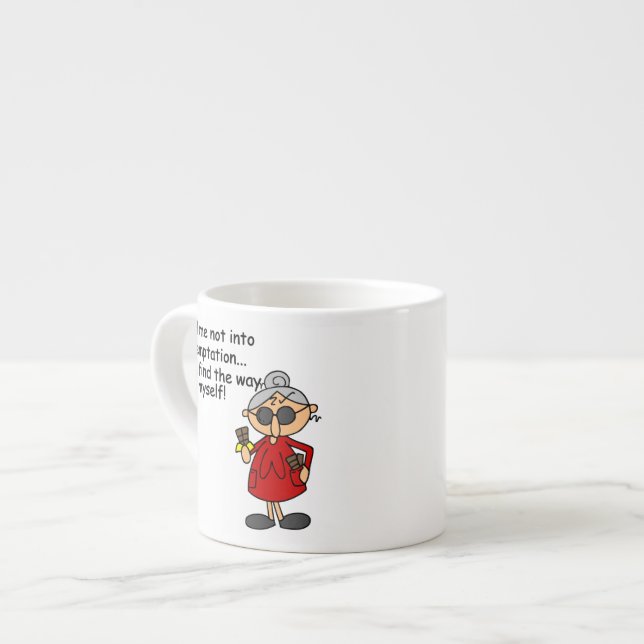 Tasse Expresso Ne Me Menez Pas Dans Un Humour De Tentation (Devant gauche)