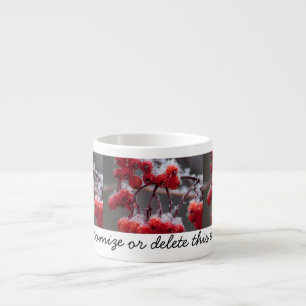 Tasse Expresso Neige de SONB sur des baies ; Personnalisable