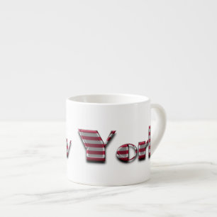 Tasse Expresso New York, États-Unis Drapeau américain couleurs Ty