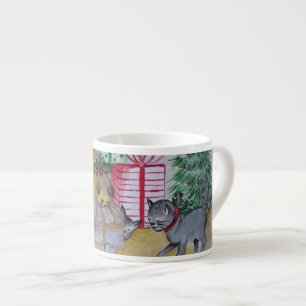 Tasse Expresso Noël de chat et de souris