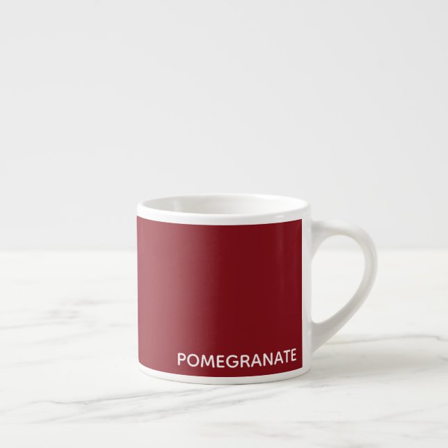 Tasse Expresso Nom de la couleur rouge de la grenade (Droite)