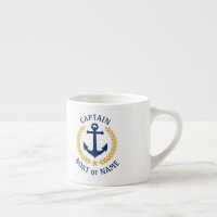 Nom du bateau capitaine Ancre Gold Style Laurel St