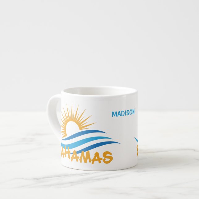 Tasse Expresso Nom personnalisé Bahamas (Devant gauche)