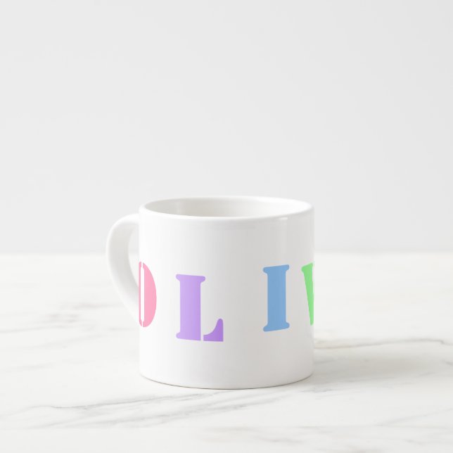 Tasse Expresso NOM personnalisé Mug de l'enfant (Devant gauche)