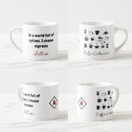 Tasse Expresso Nom personnalisé Petite coupe Espresso | Citer la 