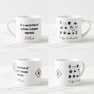 Tasse Expresso Nom personnalisé Petite coupe Espresso   Citer la 