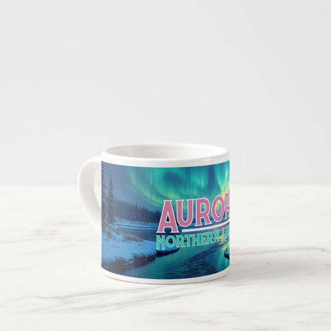 Tasse Expresso Northern Lights Aurora Borealis (Devant gauche)