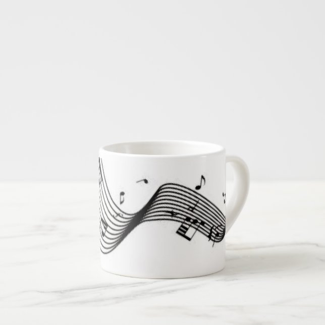Tasse Expresso Notes musicales (Devant droit)