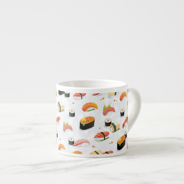 Tasse Expresso Nourriture japonaise : Motif de sushi (Devant droit)
