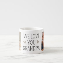 Nous vous aimons grand-père photo minimaliste noir