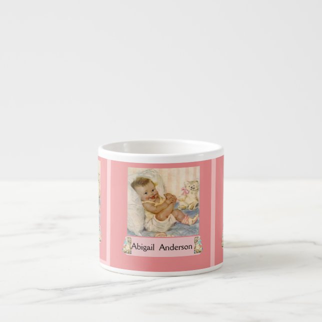 Tasse Expresso Nouveau bébé Mug personnalisé (Devant)