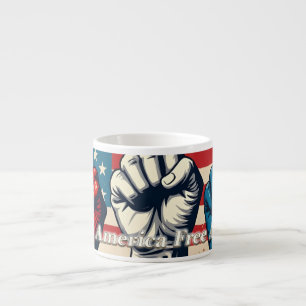 Tasse Expresso Œuvre d'art Make America Free Again