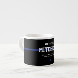 Tasse Expresso Officier de police personnalisé Thin Blue Line