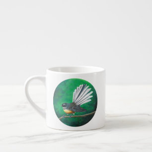 Tasse Expresso Oiseau de la Nouvelle Zélande (piwakawaka)