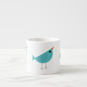 Tasse Expresso Oiseaux fantaisistes adorables, Art de la nature