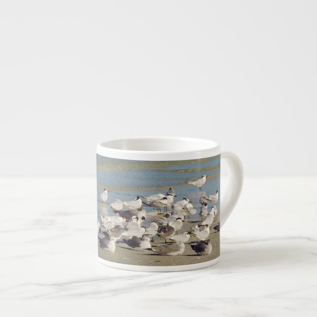 Tasse Expresso Oiseaux sur la plage Espresso Mug (Devant droit)