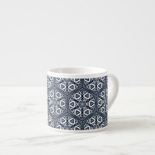 Tasse Expresso Oriental Bleu ottoman Turc Tracery Vector Art