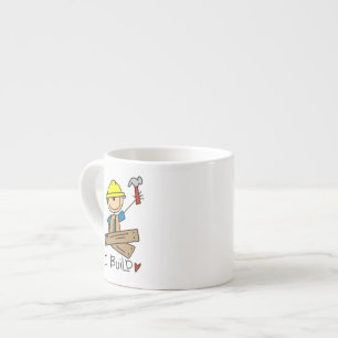 Tasse Expresso Ouvrier de construction I Construis des T-shirts e