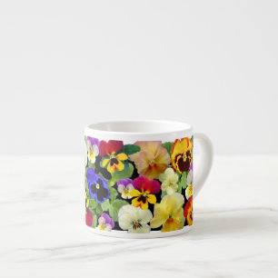 Tasse Expresso Pansy Patchwork Mug de café à deux tons