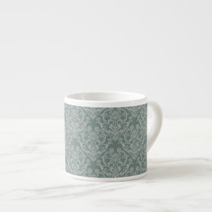 Tasse Expresso Papier peint floral vert