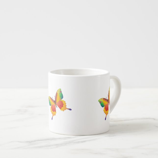 Tasse Expresso Papillon peint (Devant droit)